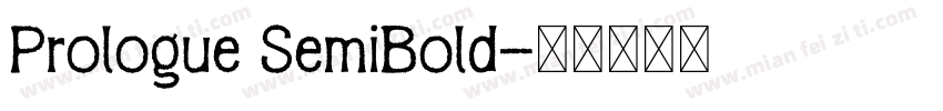 Prologue SemiBold字体转换